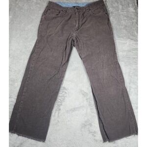 Woolrich Corduroy Pants Mens Brown‎ 5 Pocket Straight Leg Zip Fly Casual Patch